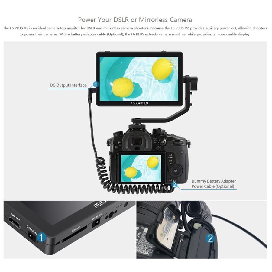 FeelWorld F6 PLUS (V.2) Touch Screen Monitor 6 inch จอมอนิเตอร์สำหรับ ...