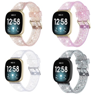 สายนาฬิกาข้อมือซิลิโคน ลายกลิตเตอร์ แบบเปลี่ยน สําหรับ Apple Watch 7 6 5 4 3 2 1SE Samsung Huami Amazfit Mild Youth Edition Xiaomi Sports Version s1 Van Good Garmin 22 มม.
