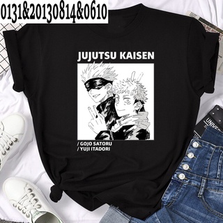 เสื้อยืดลําลอง พิมพ์ลายการ์ตูนอนิเมะ Jujutsu Kaisen สไตล์ฮาราจูกุ สําหรับผู้หญิง