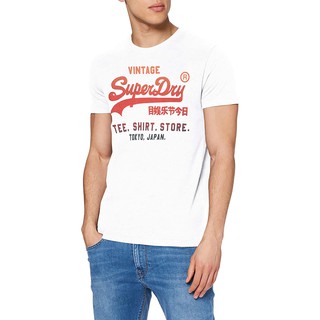 คอลูกเรือเสื้อยืดแขนสั้นพิมพ์ลาย Superdry สําหรับผู้ชายS-5XL