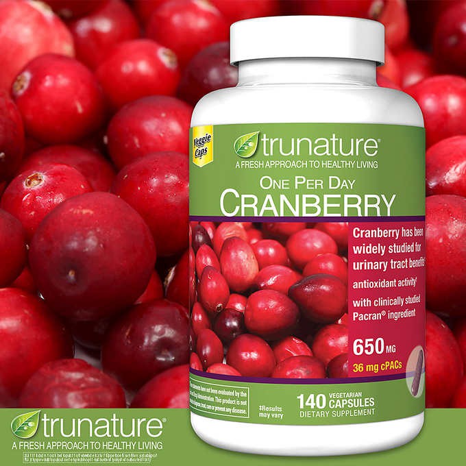 trunature Pacran Cranberry 650 mg., 140 Vegetarian Capsules Exp.10/27