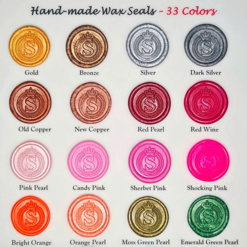 ตราประทับครั่งสำเร็จรูป ครั่ง สำเร็จรูปพร้อมใช้ (ลายที่ 1-24) *อย่าลืม! แจ้งสีทางแชท+ออเดอร์ขั้นต่ำ 5 ชิ้นค่ะ* - รูปที่ 2