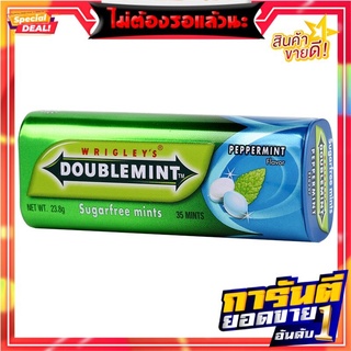 Wrigleys Double Mint Sugar Free Peppermint Candy 23.8g. ริกลี่ย์ดับเบิลมิ้นท์ลูกอมซูการ์ฟรีเปปเปอร์มิ้นท์ 23.8กรัม Wrig