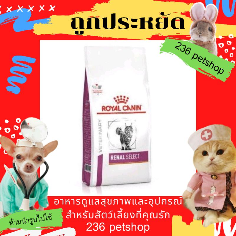 Royal Canin Renal Select 2 kg. เม็ดสอดไส้ อาหารประกอบการรักษาแมวโรคไต