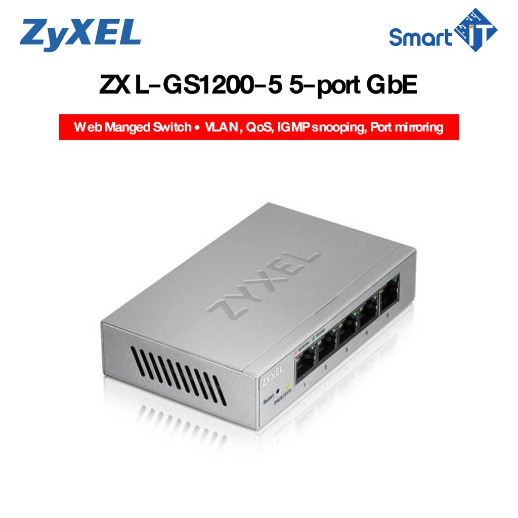 ZYXEL GS1200-5 Port Web Managed Gigabit Switch