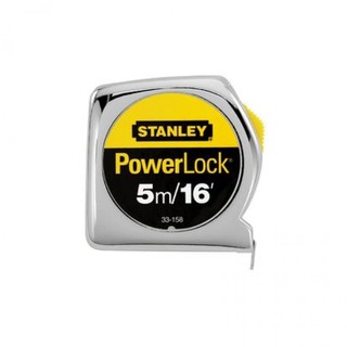 STANLEY ตลับเมตร รุ่น 33-158 POWERLOCK 5เมตร (สีเงิน)