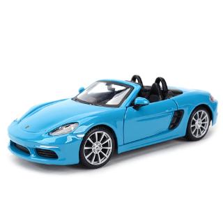 Bburago 1:24 Porsche 718 Boxster รถหล่อแบบคงที่โมเดลของเล่นงรถยนต์านอดิเรกของสะสม