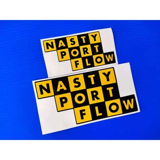 สติกเกอร์สะท้อนแสง พิมพ์ลาย Nasty Port FLow สําหรับตกแต่ง