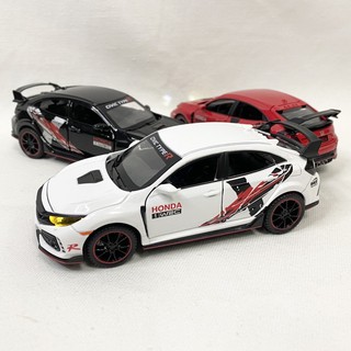 รถโมเดลเหล็ก HONDA ฮอนด้า CIVIC TYPE R hatchback มาใหม่ ลายแต่ง😍🤩🎉 มีไฟมีเสียง เปิดประตูได้ 4 บาน คันใหญ่ สเกล 1/32