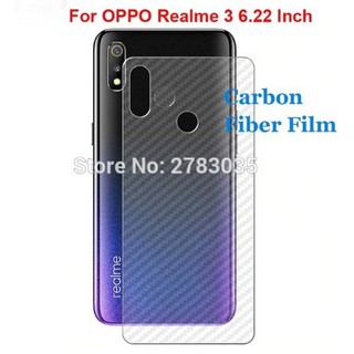 ฟิล์มคาร์บอนไฟเบอร์ลายเคฟล่า OPPO Realme 3 สำหรับติดกันรอยหลังเครื่อง
