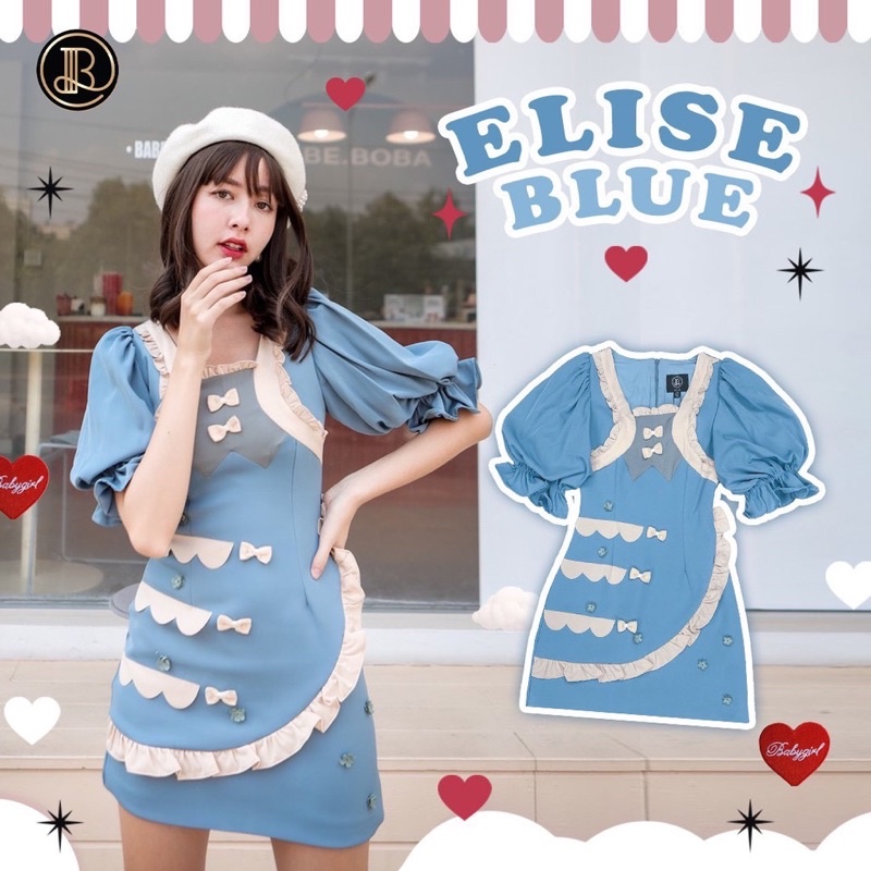 💎พร้อมส่ง💎BLT เดรสสีฟ้า Elise blue collection