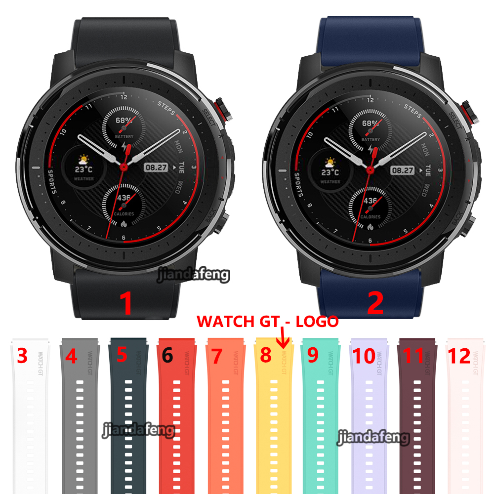 สายนาฬิกาซิลิโคนสำหรับ Huami Amazfit Stratos 3 Watch