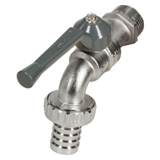 Water faucet GARDEN TAP FLUSSO GRAY 3/4" Water valve Water supply system ก๊อกน้ำสนาม ก๊อกสนาม FLUSSO สีเทา 3/4 นิ้ว วาล์