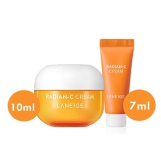 ของแท้/พร้อมส่ง Laneige Radian-C Cream (สีส้ม) ลาเนส เรเดียน ลาเนจ วิตซีเข้มข้น 8.5% ขนาดทดลอง 10ml