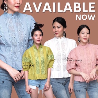 dYdY embroided BLoUSE•• เสื้อปัก ทรงน่ารักมาก ดีเทลคอจีนแต่งกุ๊นแต่งกระดุมหน้า ผ่าเปิดปิดได้