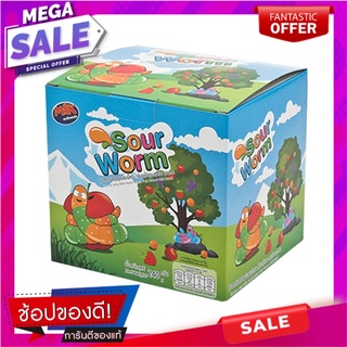 เอ็มแอนด์เค กัมมี่เยลลี่ รูปหนอน 20 กรัม แพ็ค 12 ซอง M&amp;K Gummy Jelly Sourworm 20 g x 12