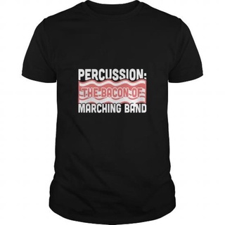 เสื้อยืดโอเวอร์ไซส์เสื้อยืด พิมพ์ลาย Gildan Percussion The Bacon Of Marching Band1 สําหรับผู้ชาย และผู้หญิงS-3XL