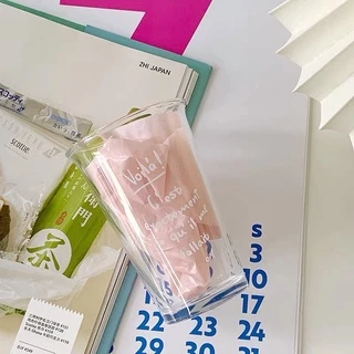 Creative Lifes Shop-แก้ว 💗 ถ้วยนมลายตัวอักษร 💗 สีขาวดำ 💗 ความจุ 450ml สไตล์เกาหลี 🌈 จัดส่งจากไทย🌈