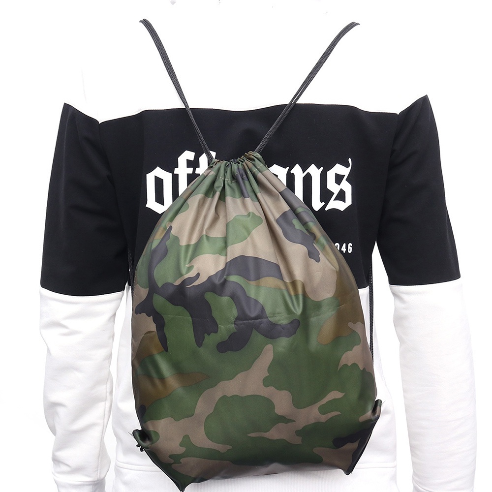 AUBREY1 Unisex Camouflage Drawstring Bag Fashion Oxford Bag Backpack Shoes Clothes Storage Riding Travel Small Outdoor Thicken Portable Sports Bag/Multicolor
