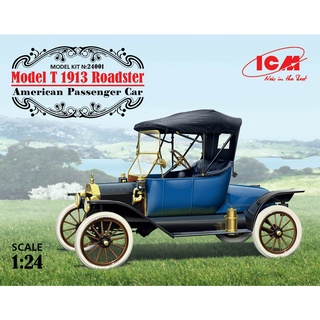 โมเดลรถคลาสสิก ICM Model ขนาด 1/24 ICM-24001 Model T 1913 Roadster, American Passenger Car