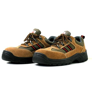 รองเท้าหนังนิรภัย PANGOLIN PG1080 พื้น PU #42 สีน้ำตาล SAFETY SHOES PG1080 #42 BROWN PU