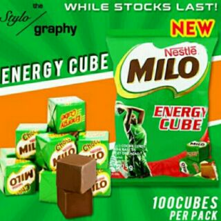 ‼️อ่านรายละเอียดก่อนกดสั่ง ✌️ 100 เม็ด/Bag Milo cube energy ไมโลคิวบ์ Chocolate Malt Milk กินกับอะไรก็อร่อย