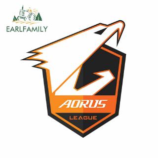 EARLFAMILY สติกเกอร์ ลาย Aorus CSGO  สำหรับติดรถยนต์ ขนาด 13*12.7 ซม.