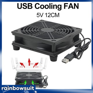 RB-12cm 5V USB Power Supply TV Set-Top Box Router Radiator Cooler พัดลมระบายความร้อนด้วยอากาศ