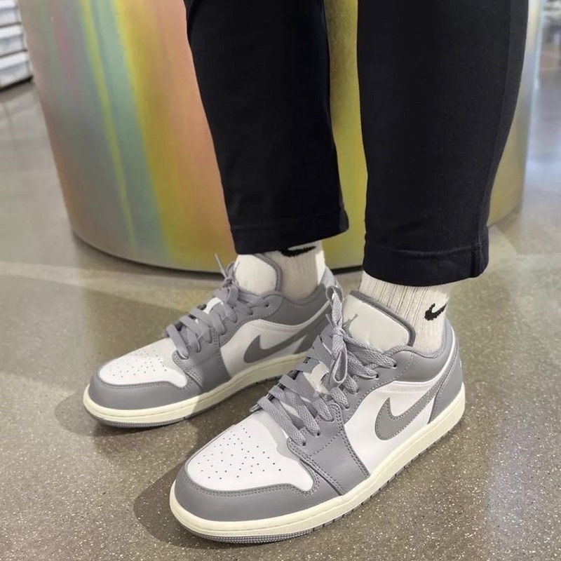 (พร้อมส่ง) Nike Air Jordan 1 Low “Vintage Grey” (แท้100%)