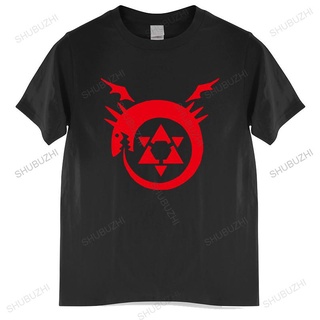 [COD]เสื้อยืดผ้าฝ้าย พิมพ์ลาย Fullmetal Alchemist Homunculus Ouroboros สีดํา สําหรับผู้ชายS-5XL