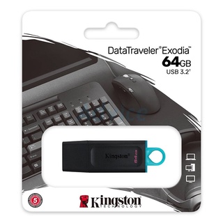 64GB Flash Drive KINGSTON DTX USB 3.2 Black (64 GB / USB 3.2) สินค้ารับประกัน 5ปี