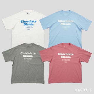 เสื้อยืดสีขาวTerrtella เสื้อยืดทรง Oversized ลาย Chocolate ManiaS-4XL