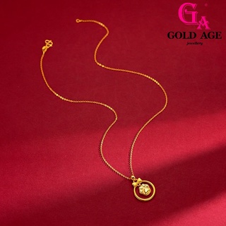 Ga พร้อมส่ง เครื่องประดับ สร้อยคอโซ่ทอง 24K จี้รูปกรงเล็บแมว ประดับโบว์น่ารัก เครื่องประดับแฟชั่น สําหรับผู้หญิง