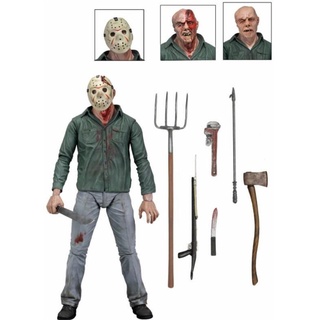 ฟิกเกอร์ Friday the 13th Ultimate Jason Voorhees NECA 3D Jason part 3 B14C ขนาด 7 นิ้ว ของเล่นสําหรับเด็ก