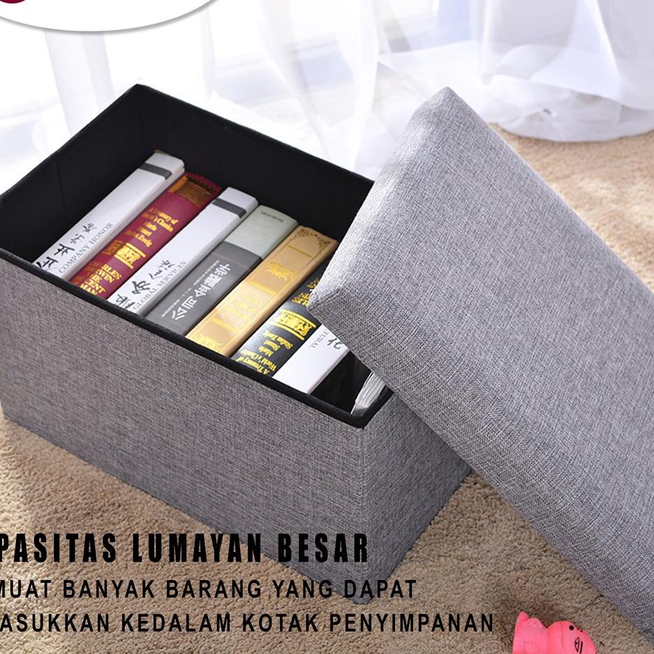 (ตรง ATC..) กล่องเก็บของอเนกประสงค์เก้าอี้สตูลของเล่นรองเท้าที่เก็บหนังสือวัสดุผ้าฝ้าย สบ014