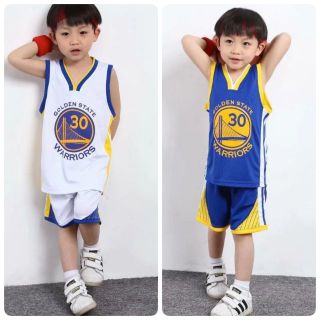 (75-165cm)  🏀GOLDEN STATE WARRIORS ชุดบาสเกตบอลเด็ก  Basketball NBA