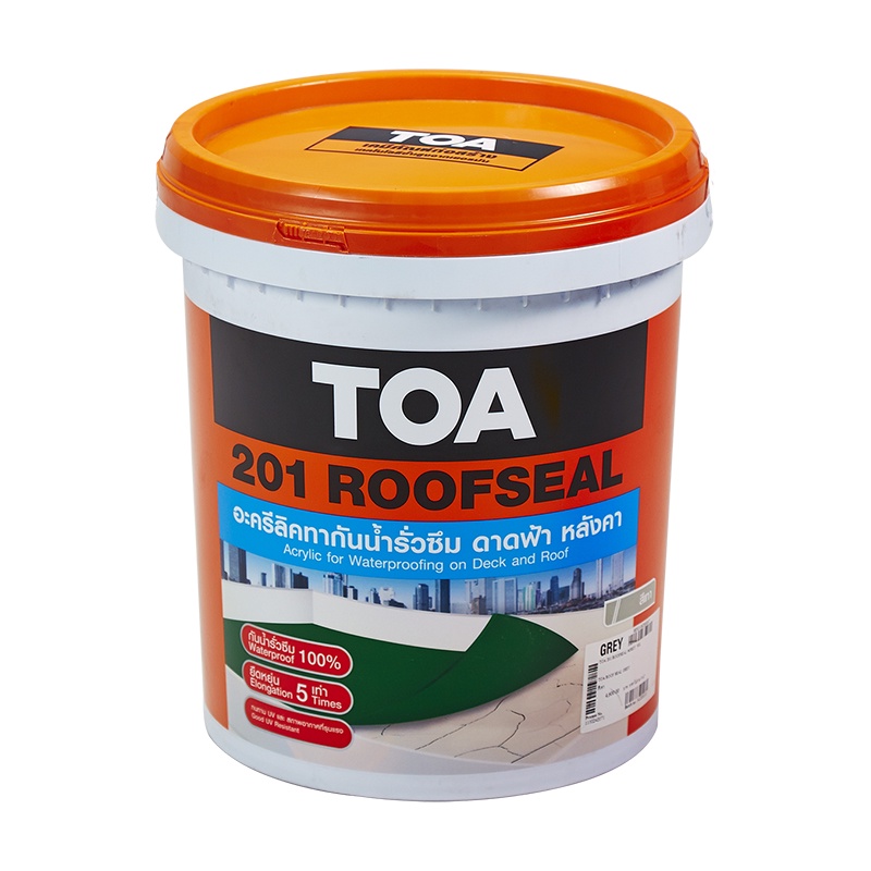 TOA Roofseal 201 อะครีลิคทากันน้ำรั่วซึม ดาดฟ้า หลังคา | Shopee Thailand
