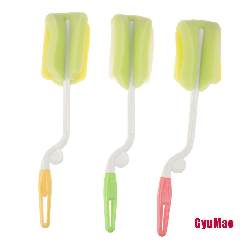 sGUMO 2pcs 360 Degree Rotating Sponge Brush Baby Milk Feeding Bottle ...