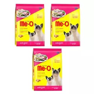 Me-O Cat Food Gourmet 2.8 kg (3 packs) อาหารแมว มีโอ แบบเม็ด สูตรโกเม่ ขนาด 2.8 กิโลกรัม (3 ถุง)