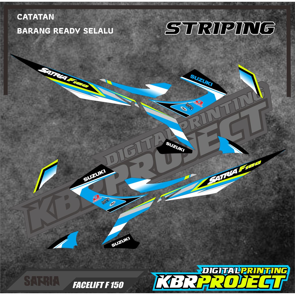 SATRIA F150 STRIPING CODE 09 Satria Fu / F 150 ใหม่ Facelift สติกเกอร์ TRANSPARENT HOLOGRAM Variatio