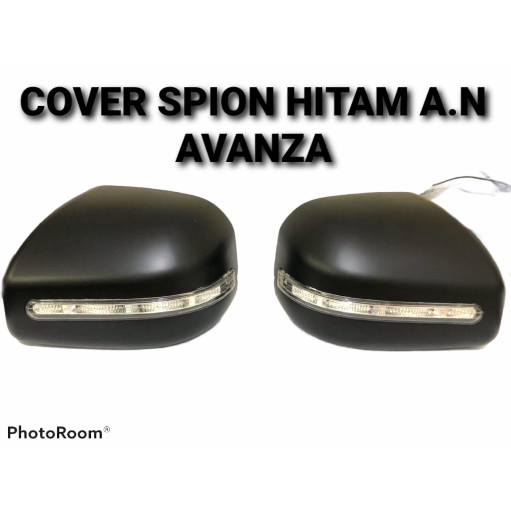 ฝาครอบ / ฝาครอบกระจกมองหลัง AN Avanza + ไฟ LED บางรุ่นเดิมเปลี่ยน / ฝาครอบกระจก Slim Light สีดํา