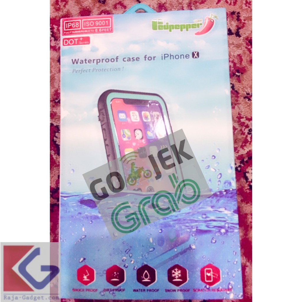 TODAY REAL PIC CASE REDPEPPER กันน้ํา LIFEPROOF TRANSPARENT กันน้ํา IPHONE X DIVING