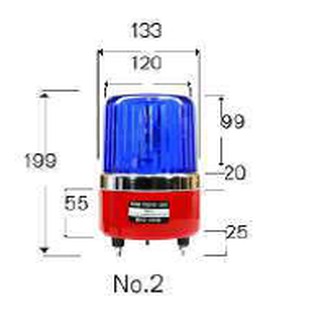 Big One  ไฟสัญญาณชนิดหมุน ตัวหมุนเลนส์หน้าเดียว ขนาดหลอด 20W Alarm Light Rotary