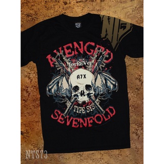 NTS 73 A7X Avenged Seven Fold ROCK เสื้อยืด เสื้อวง เสื้อดำ สกรีนลายอย่างดี ผ้าหนานุ่ม ไม่หดไม่ย้วย NTS T SHIRT S M L XL