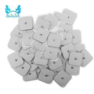 แผ่นอิเล็กโทรด Electrode Pad สําหรับเครื่องบําบัดด้วยตนเอง 50 ชิ้น