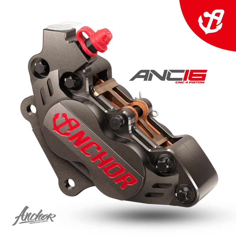 ปั้มเบรคมอเตอร์ไซค์ Anchor ANC-16 for VESPA CNC 4pot (Sintred break pad) |  Shopee Thailand
