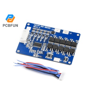 Pcbfun บอร์ดโมดูลชาร์จแบตเตอรี่ลิเธียมไอออน 5S BMS 18650 21V พร้อมกระแสไฟสมดุล