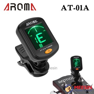 AROMA เครื่องตั้งสายกีตาร์ รุ่น AT-01A TUNER (แถมฟรี ถ่านพร้อมใช้งาน)