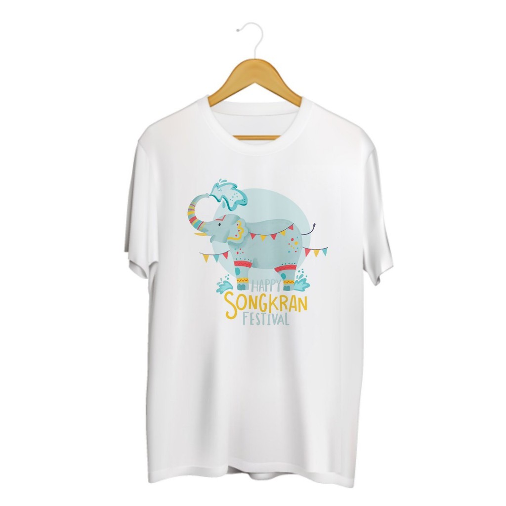 SINGHA T-Shirt สงกรานต์💧 เสื้อยืดสกรีนลาย Happy Songkran Festival