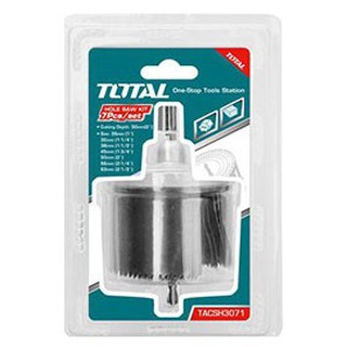 TOTAL โฮลซอเจาะไม้ ชุด 7ใบ  TACSH3071  holesaw cutter